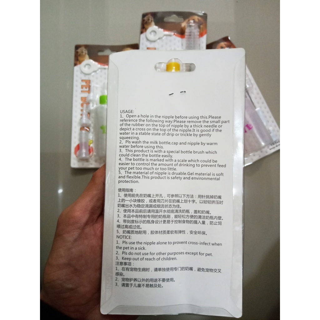 Botol Dot susu kucing anjing kelinci Premium 60 mL