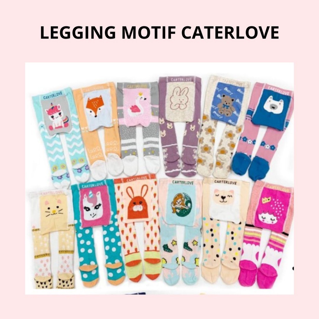 Legging Motif Caterlove 0 - 6 Bulan Model Kaki Tertutup 386200 / LEGGING BAYI TERTUTUP / LEGGING LUCU/ NYAMAN