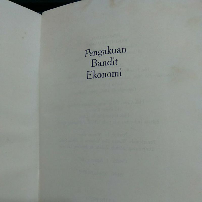 pengakuan Bandit ekonomi