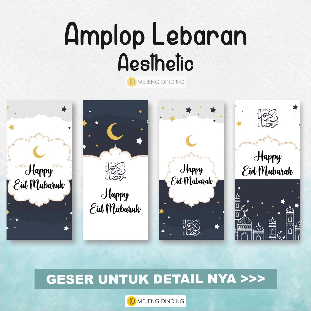 

AMPLOP LEBARAN AESTHETIC ISI 10 PCS / AMPLOP ANGPAO LEBARAN IDUL FITRI 2023 BESAR ISLAMI / EID