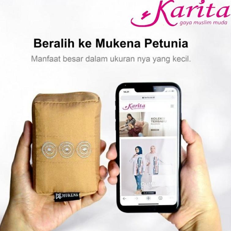 Special Price Karita - Petunia Terusan Mukena Travel Dewasa Rekor Muri Terkecil