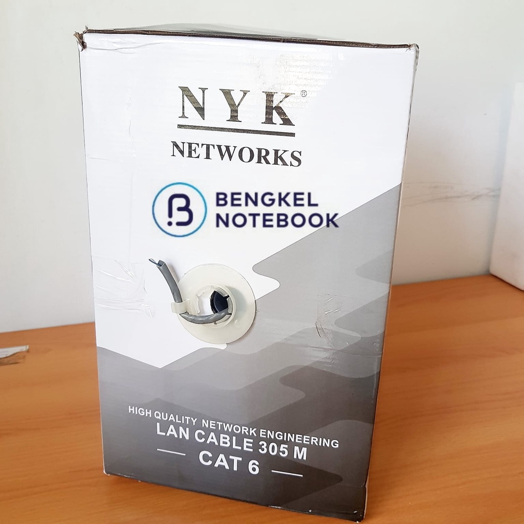 Kabel LAN UTP CAT6 NYK 1 Box Roll Dus 305 Meter Abu original new
