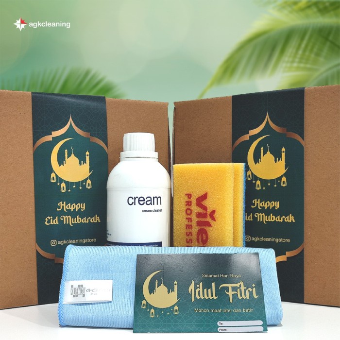 

Hampers Lebaran - Pembersih Kerak Kaca - Cairan Pembersih (Parsel C)