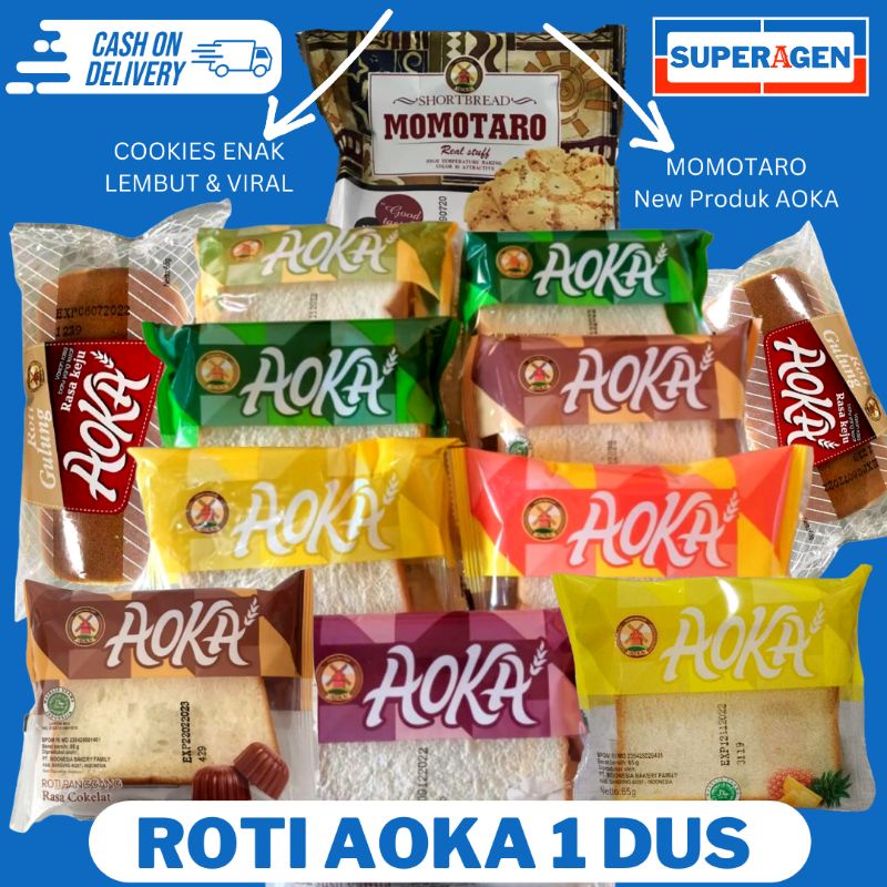 ROTI AOKA Roti Viral Mix Rasa 1 Dus 60 pcs