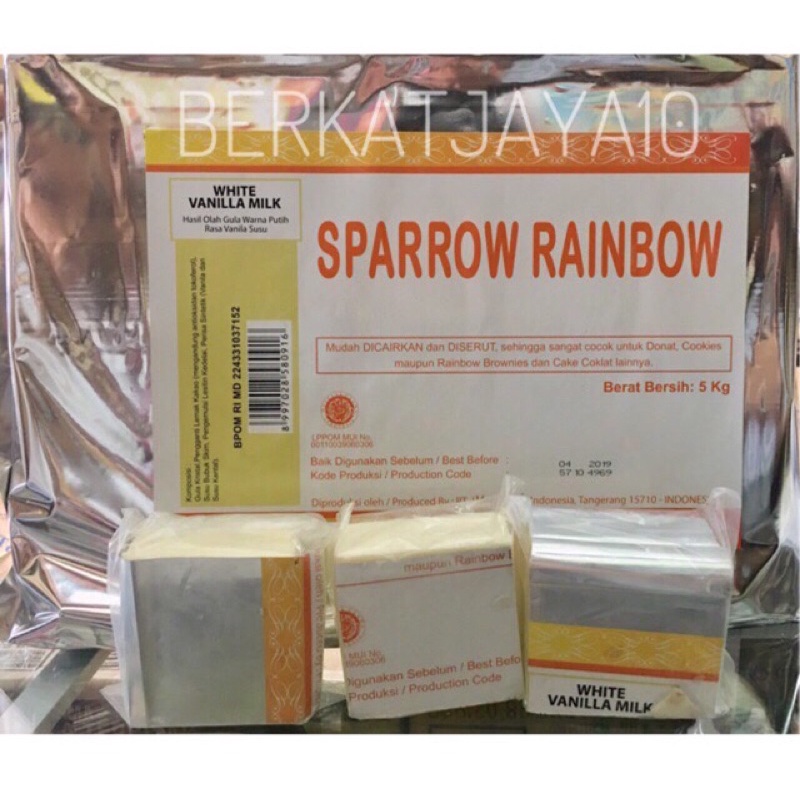 Mercolade Sparrow White Rainbow 5kg Coklat Putih Cokelat wcc