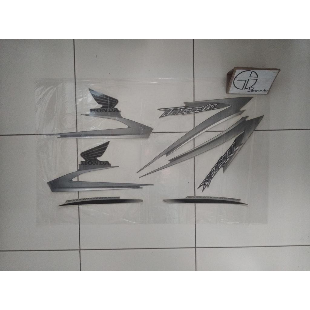 Striping Sticker Lis Honda Tiger Revo PC 2009 2010 Abu Abu Original
