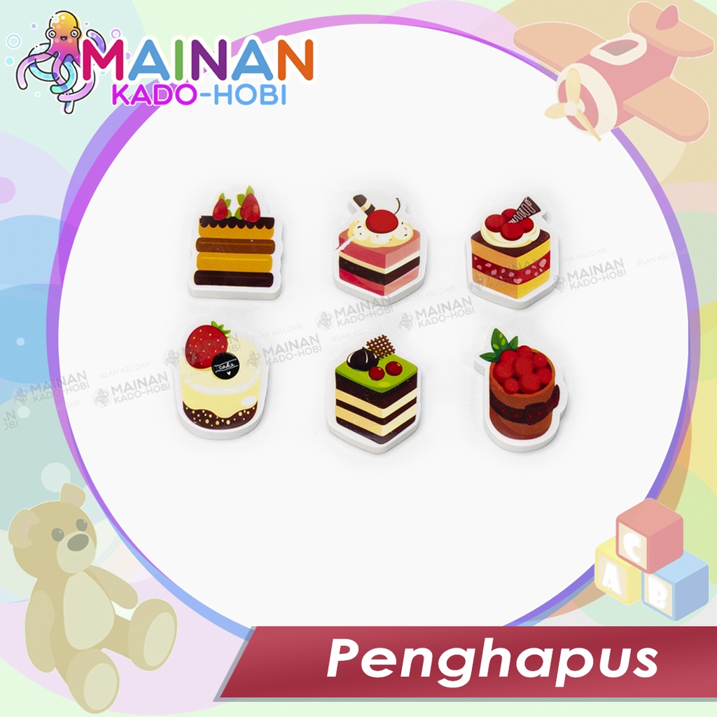 STATIONERY PENGHAPUS PENSIL ANAK KARAKTER LUCU FANCY EXAM ERASER