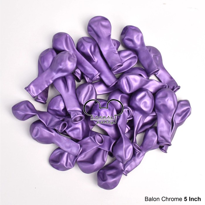 ECER Balon Latex Chrome 5 inch Ungu / Balon Chrome 5 Inch / Chrome 5 Inch