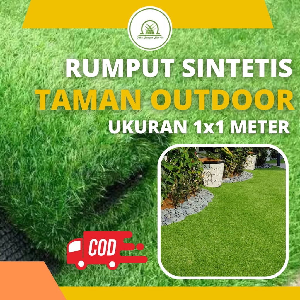 Rumput Sintetis Meteran Murah Rumput Sintetis 1 Meter Original Rumput Sintetis Taman 30 mm Type Swis