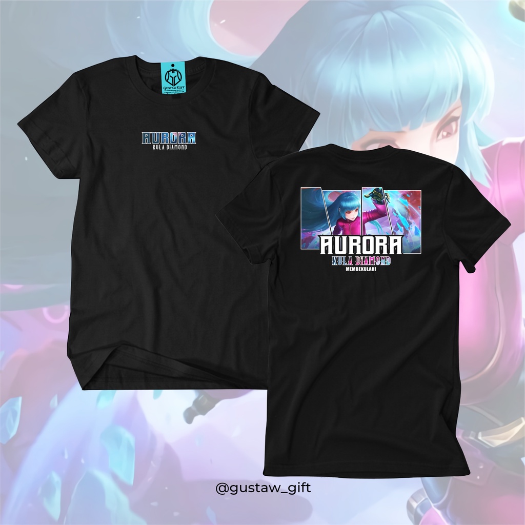 GG T-Shirt AURORA KOF Skin Kula Diamond Mobile Legends Kaos Custom Katun Slim-fitting