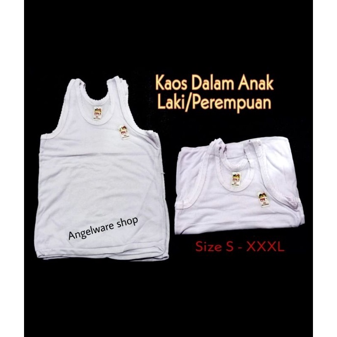 12 PCS/Grosir Singlet/Kaos Dalam Lusinan/Kaos Kutang Anak