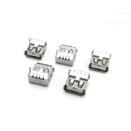 Soket Socket  USB 2.0 Female PCB Mount Tipe Type  A 4 Pin 4Pin Tekuk 90 Konektor Tanam