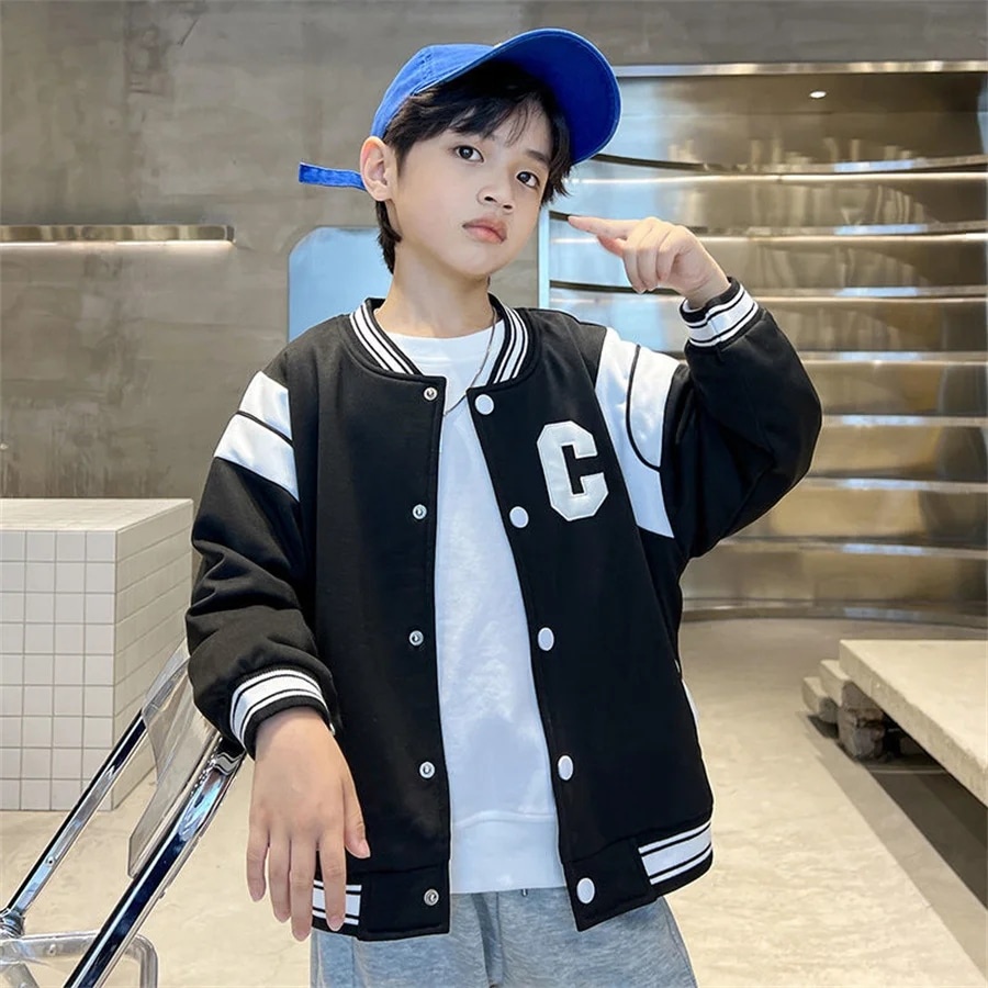 C Jaket Anak Outerwear Jacket Varsity Baseball Kids All Size Matt Fleece Polos Basic Premium Casual Daily