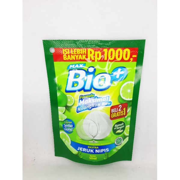 MAX BIO + SABUN CUCI PIRING KEMASAN 50ml