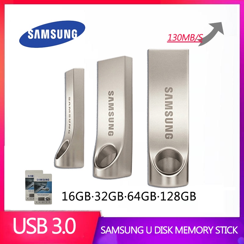 Flashdisk Samsung 16GB/32GB/64GB/128GB USB 3.0 Flash Disk Flash drive U Disk FD 3.0 Samsung Metal U Disk Memory Stick High Speed Reading