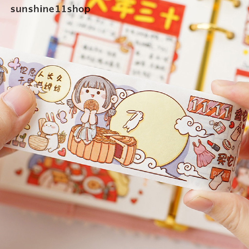 Sho Selotip Mochi Kecil Perlengkapan Sekolah Tape Perekat Dekoratif Scrapbooking DIY Kertas Stiker 5M High Quality Dekorasi Alat Tulis Hadiah N