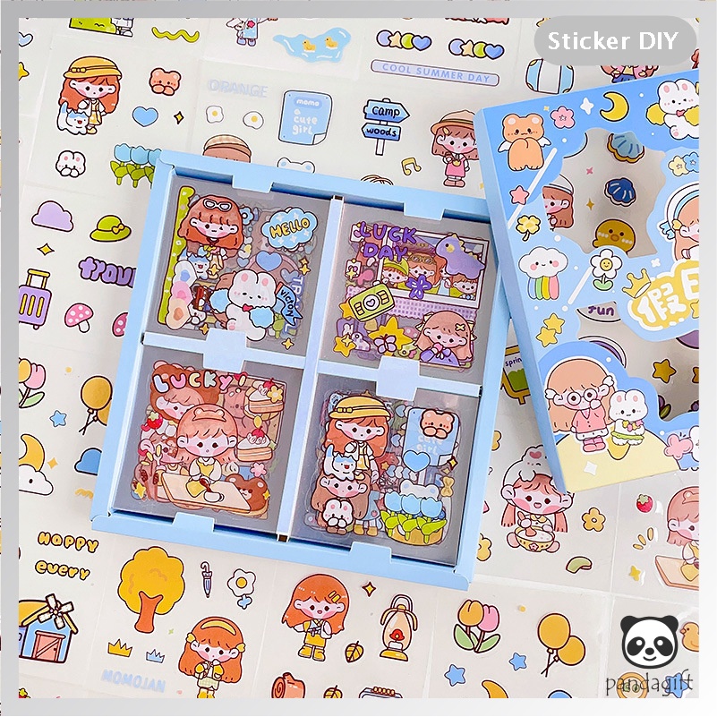 

100 Lembar Stiker Motif Kartun Korea Lucu Anti Air Dekorasi Handbook Scrapbook DIY (1 Box Isi 100) -