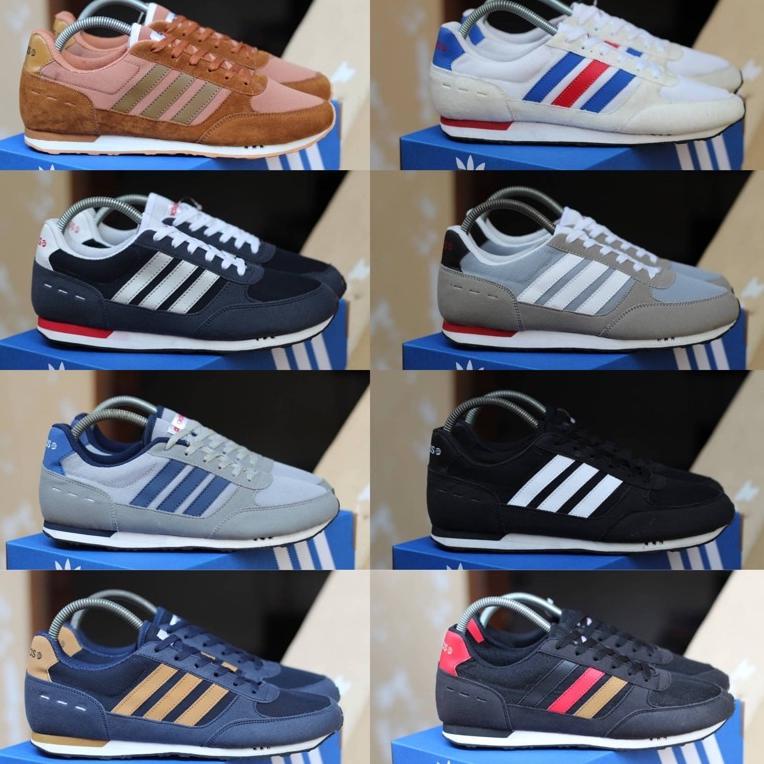 CHEKOUT Sepatu Adidas Neo City Racer Pria Size 39-44 Sneakers Casual Bahan Kanvas Kualitas Import Ma