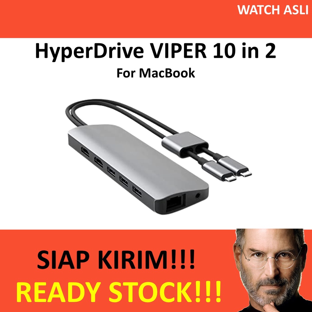 HyperDrive VIPER 10 in 2 MacBook Pro Air M2 2022 Support DUAL MONITOR