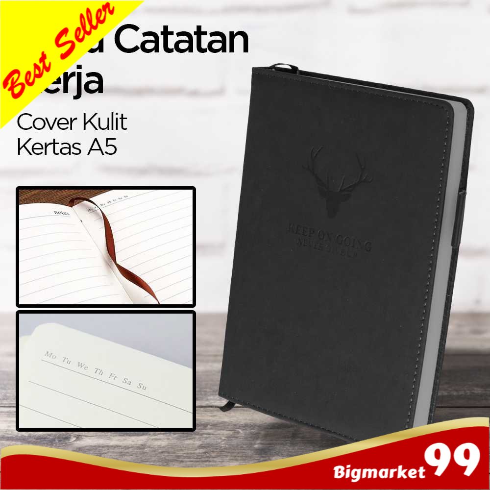 

Buku Catatan Kerja Kantor Kuliah Sekolah Jurnal Harian Cover Kulit Kertas A5