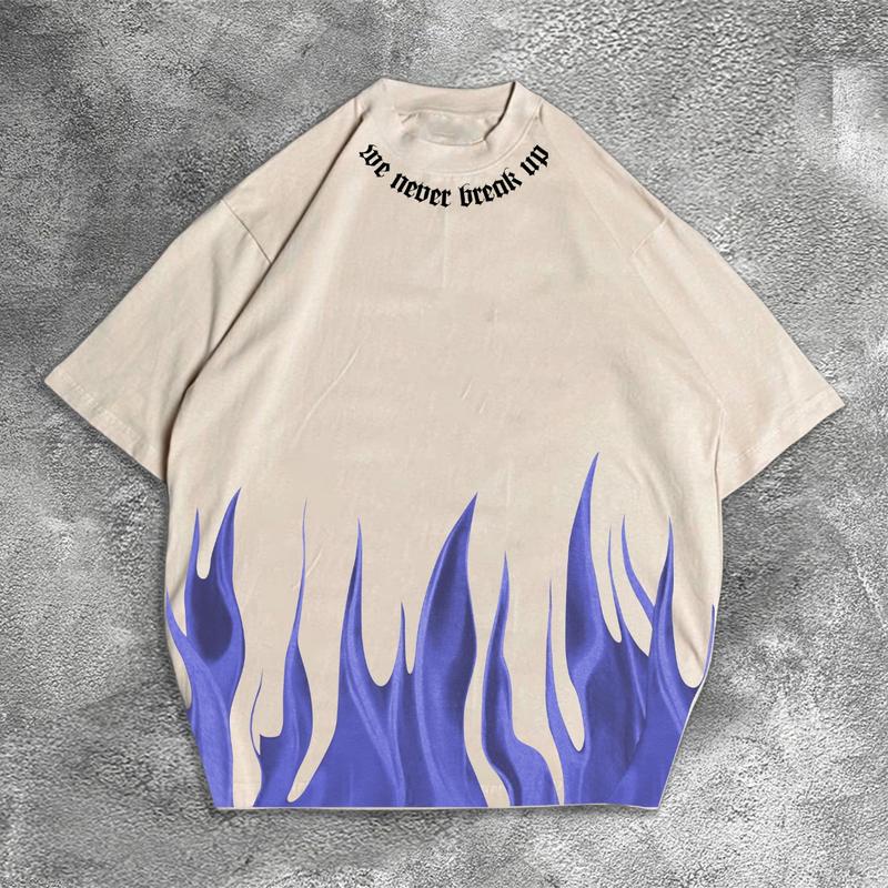 GSC - Kaos Oversize BLUE FIRE Terbaru / Baju Kaos Oversize / T-Shirt Oversize / Baju Kaos Oversize Unisex