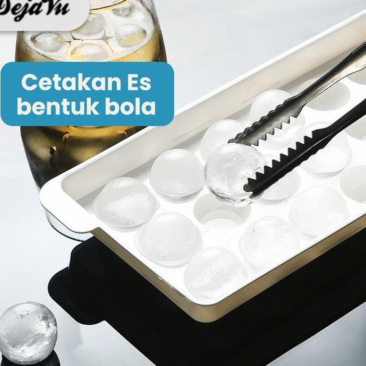 Top SellerA5m0L Dejavu Cetakan Es Batu Bulat Bola Cetakan Puding Telur Puyuh Es Jelly Bolong Coklat 