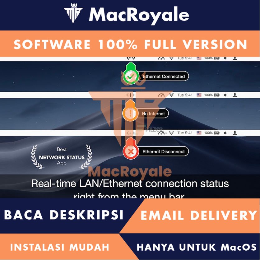 [MacOS] Ethernet Status Full Version Lifetime Full Garansi