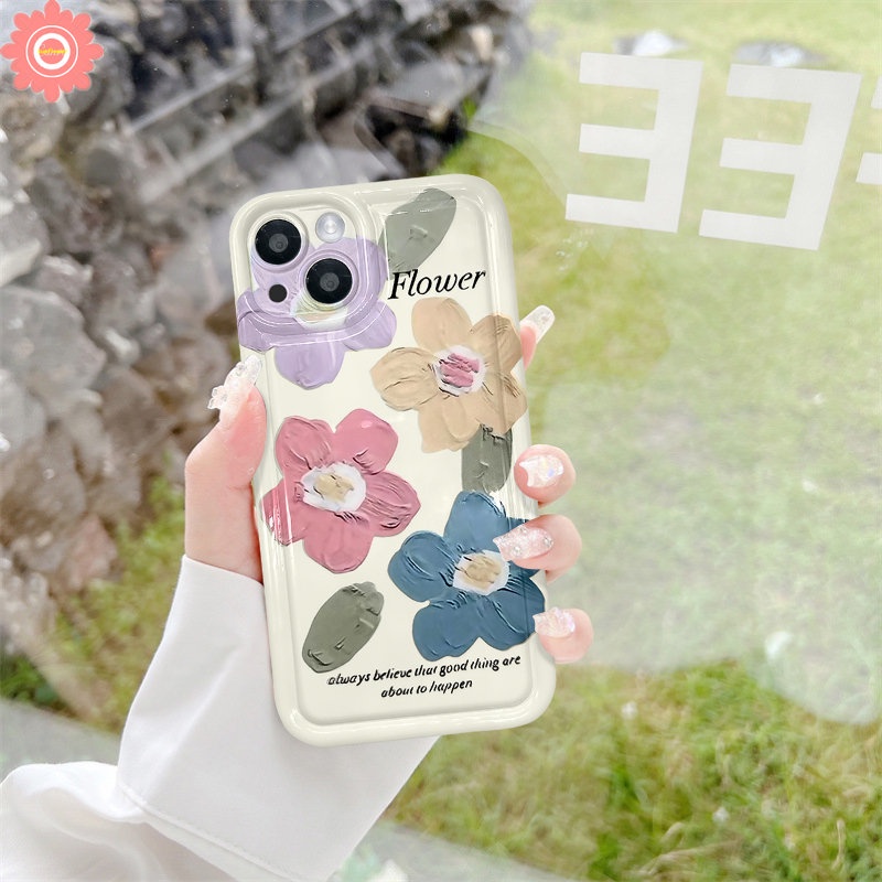 Spring Art Flower Tulips Case Untuk Samsung A54 A34 A13 A12 A14 A51 A31 A21S A20S A50 A32 A52s A04s A23 A53 A22 A71 A10S A52 A02s A03 A20 A04 A50s A30s A04E A1 A03s A30 Airbag Case