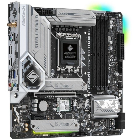 ASROCK B760M STEEL LEGEND WIFI (DDR5, Intel LGA 1700, Gen12, Gen13)