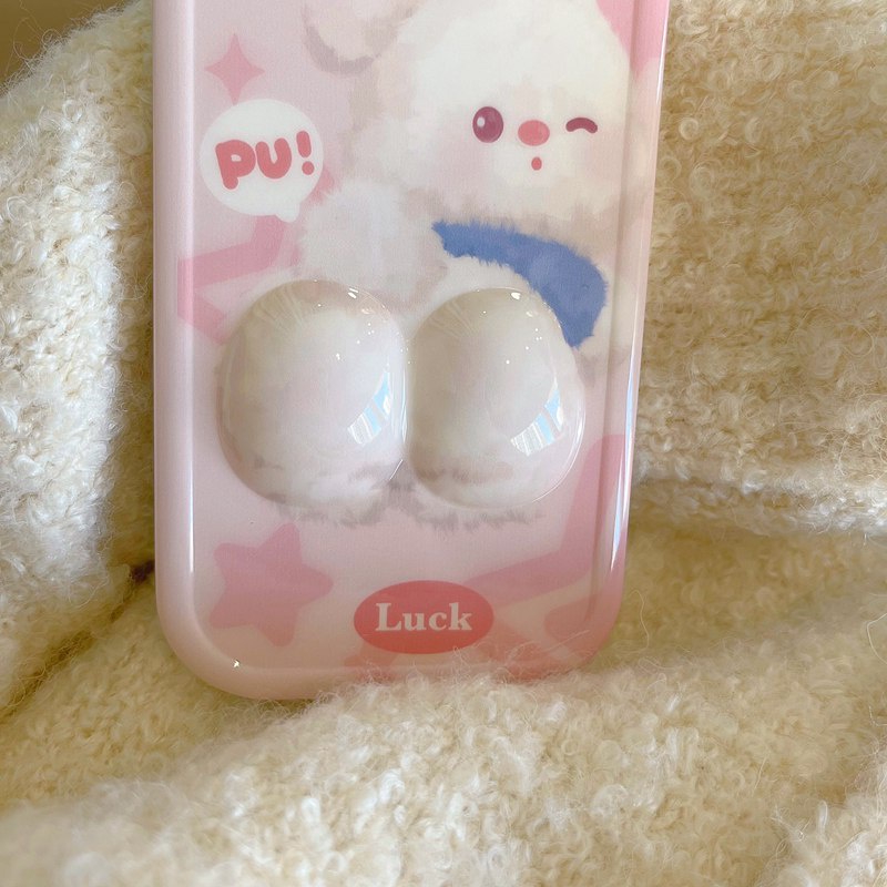 Pinch Plush Bunny Backside Soft Case HP iP iPhone 14 Plus 11 12 13 Pro Max New Casing Apple