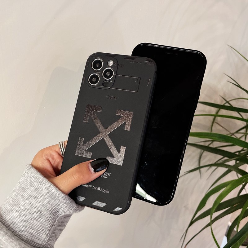 Offwhite Arrow Soft Case HP iP iPhone 11 12 Mini 13 Pro Max 7 8 + Plus SE 2020 X XR SE 2020 XS Max Black Frosted Casing Apple