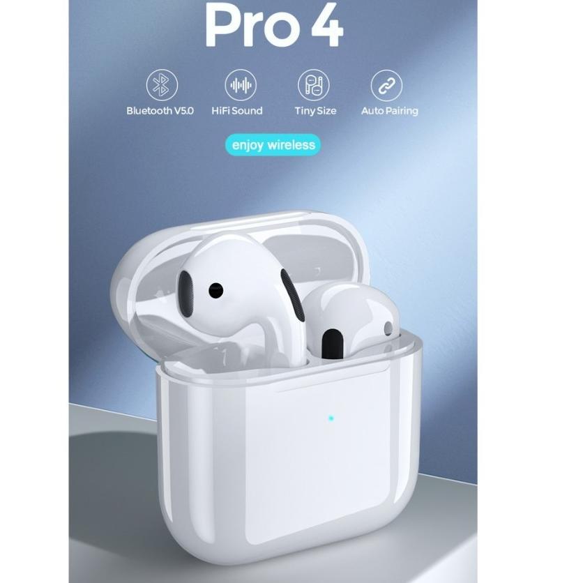 Dijamin Original Headset - Earphone Bluetooth Pro-4 TWS v5.0