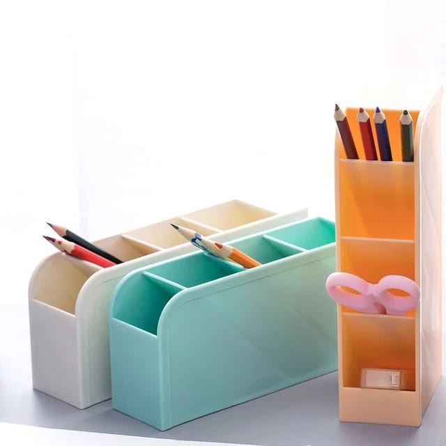 Mini Rak Pensil Organizer Keranjang Meja Sekat 4 Box Multifungsi Praktis