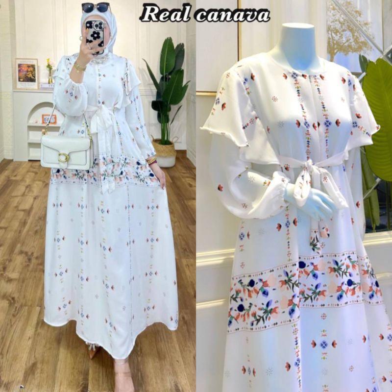 NEW CANAVA DRESS PREMIUM DRESS RAYA TERLARIS GAMIS MUSLIMAH KEKINIAN