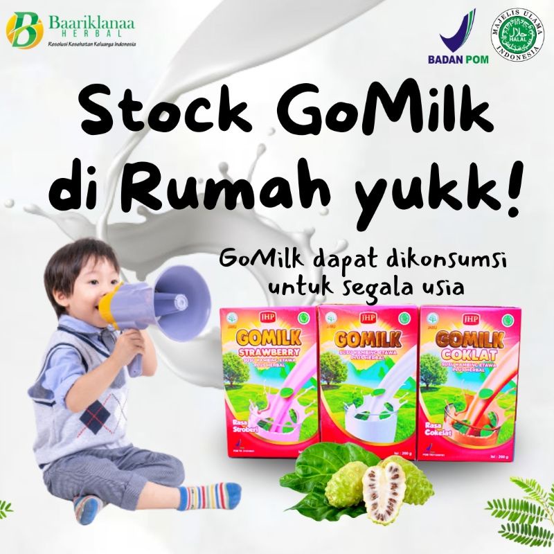 

ORIGINAL GOMILK | Susu Kambing Etawa Plus Herbal | Susu Kambing Best Seller I Coklat I Putih I Strawberry