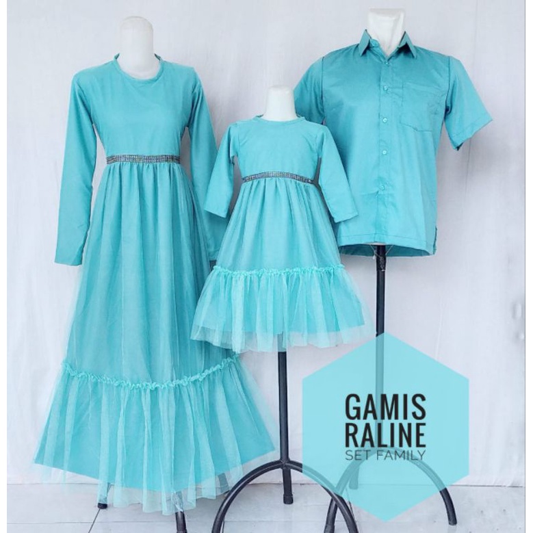 gamis raline set family/gamis lebaran terbaru/gamis toyobo terbaru/gamis jumbo/gamis lebaran keluarga/gamis couple family