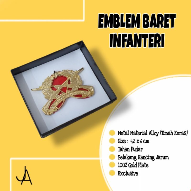 EMBLEM INFANTERI BARET BREVET INFANTERI BRIVET