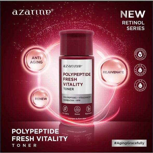 [90ml] Azarine Toner Series Multi Acids Glowing Toner | Mild Purifying Toner | Daily Beginner Exfoliating Toner | Moisture Rich Hydrating Toner | Polypeptide Fresh Vitality Toner