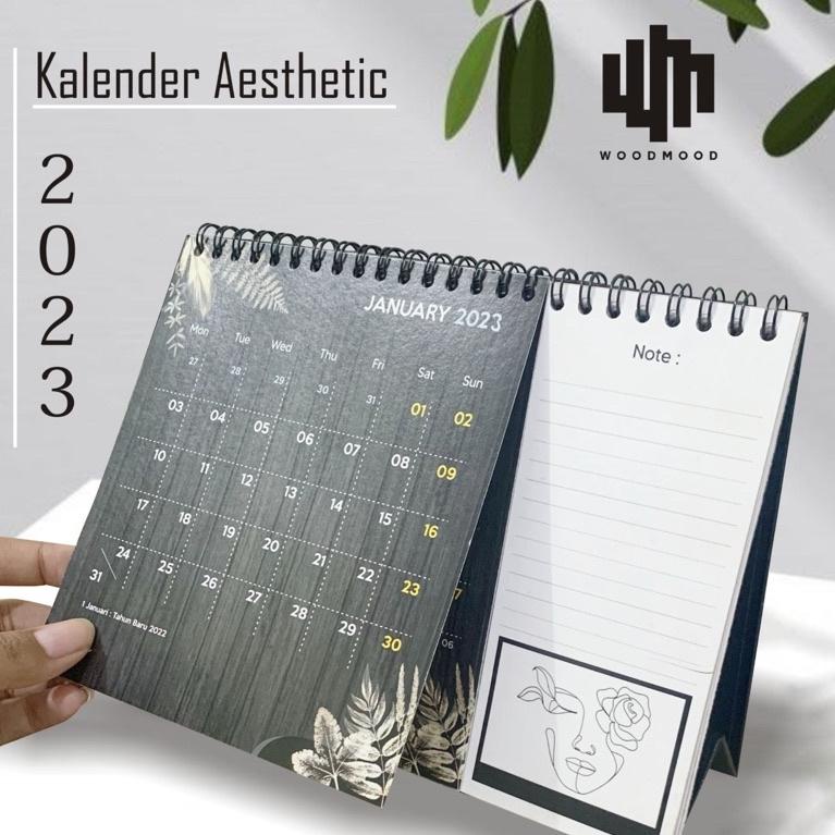 

T34 Kalender Duduk 2023/ Kalender Aesthetic/ Kalender Kekinian/ Kalender 2023 READY ㊎