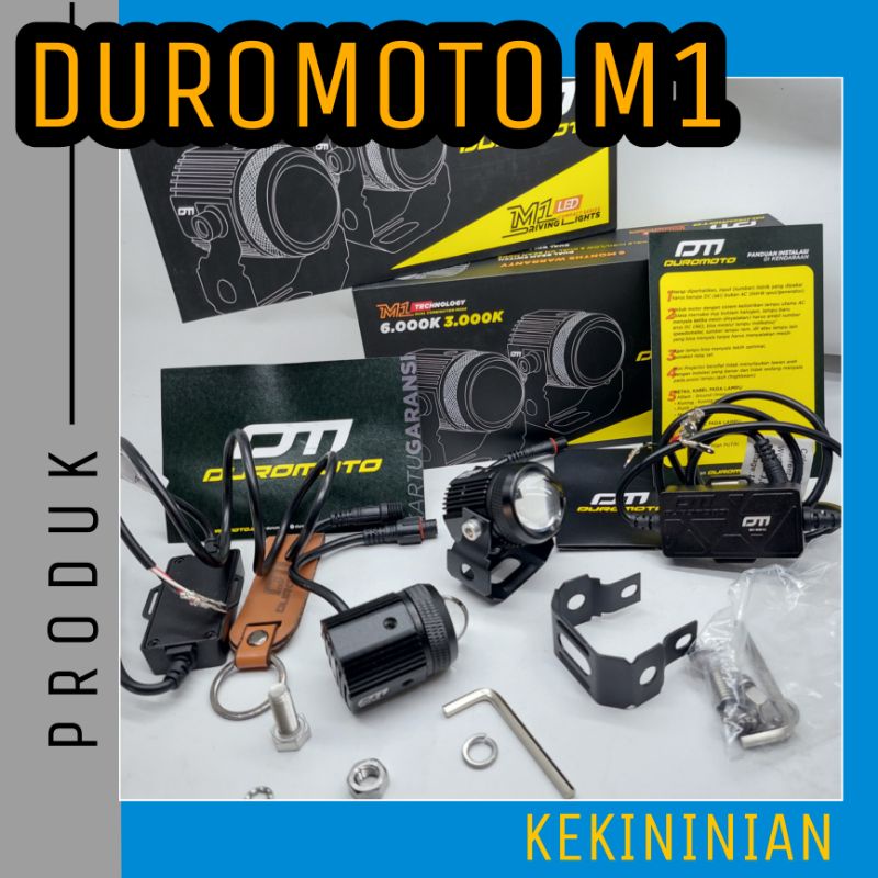 Duromoto M1 | Lampu Tembak D2 Laser Duromoto M1 Led High Low Putih Kuning Plus Saklar Duromoto