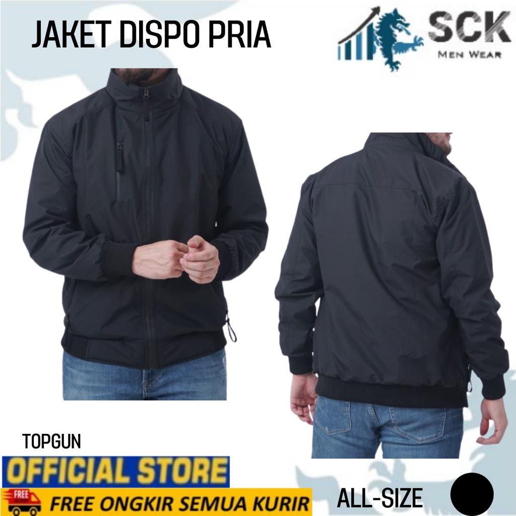 Jaket Pria Parasut Model DISPO Polos / Pakaian Kantor Business / Perlengkapan Racing - sckmenwear Gr