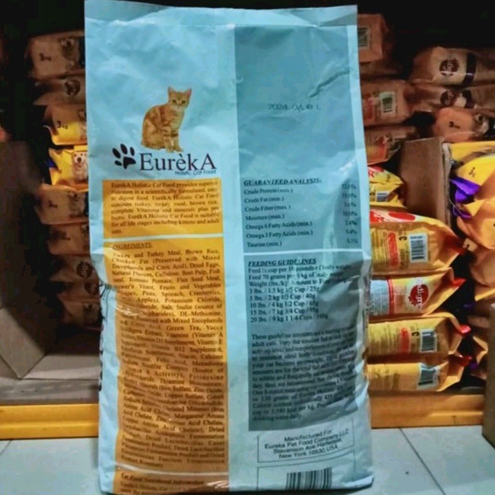 EXPEDISI Makanan Kucing Eureka All Stages Turkey &amp; Rice Kemasan 9,07KG