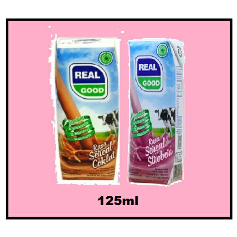 

Susu UHT Real Good 125 ml (box) | Susu Real Good 125ml | Susu Realgood 125 ml | Susu Realgood Kotak 125ml