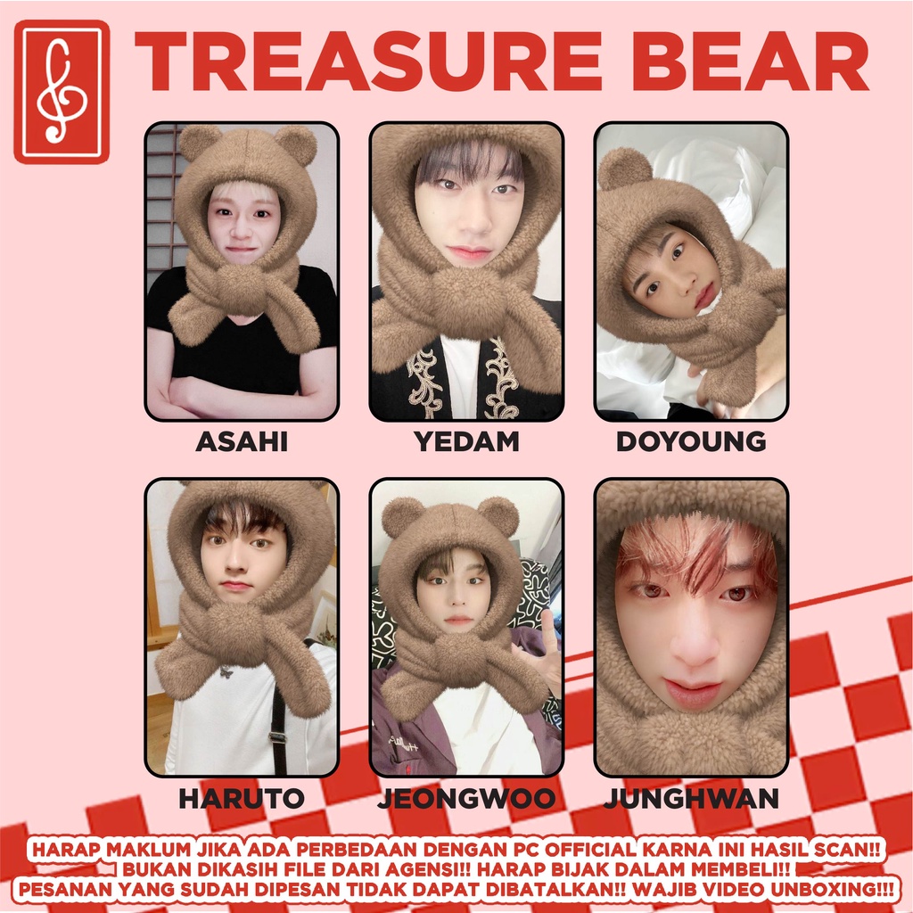 [FANMADE TREASURE] PHOTOCARD BEAR UNOFFICIAL