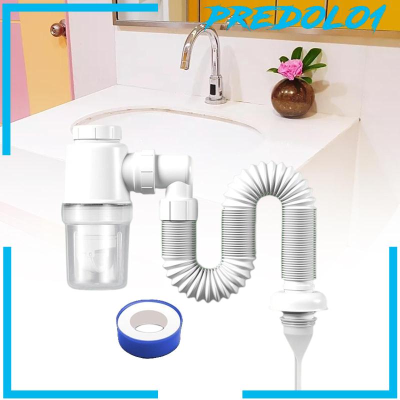 [Predolo1] Set Pipa Pembuangan Wastafel Profesional Tabung Drainase Accs Dapat Diperluas Untuk Rumah