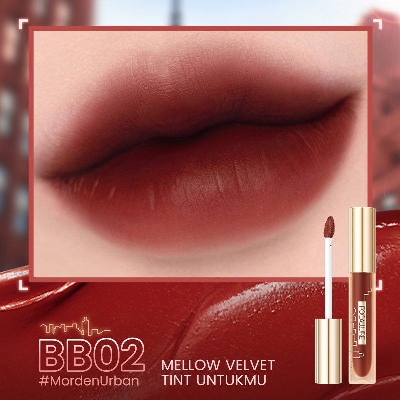 NIK - FOCALLURE Airy Velvet Liquid Lipstick  Velvet Matte Lipstick Airy Fit Moisturize High Pigmented #Modernurban FA324 BPOM ORIGINAL