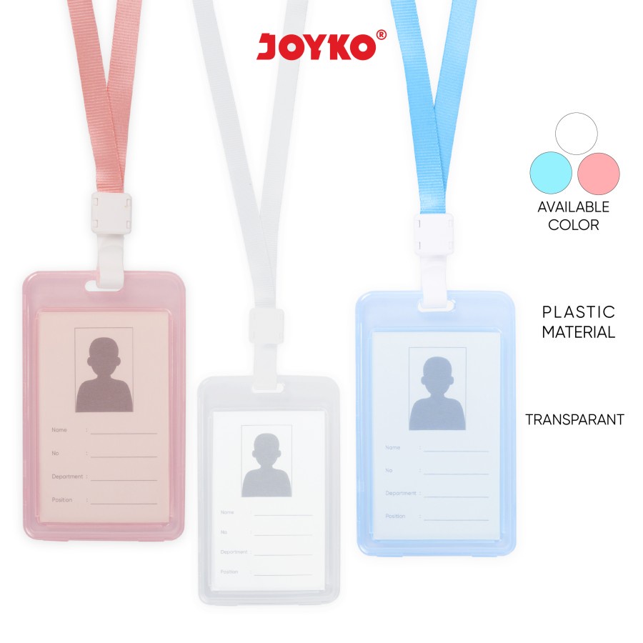 Name Tag + Tali Joyko NT-75 / NT-76 / NT-77 / Tempat ID Card Holder / Portrait / Transparant