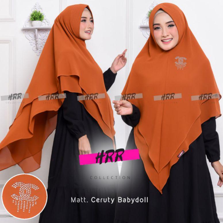 TERPOPULER H26 TERBARU KHIMAR 2 LAYER BERSWAROSKY CHANEL HIJAB KHIMAR JUMBO CERUTY BABYDOLL PREMIUM 