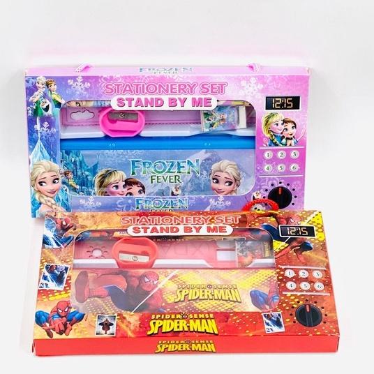 

L90 Paket Alat Tulis / Study Set Kotak Pensil Unicorn Spiderman Princess PENJUALAN TERBANYAK ㅊ