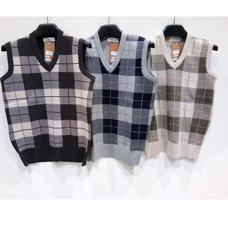 ♖ Mario Zegnoti - Sweater Rompi Rajut B Krah V Pria Import () ◙